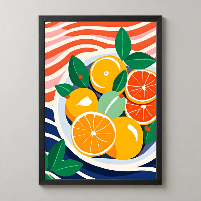 Citrus Bowl and Waves Art Print
