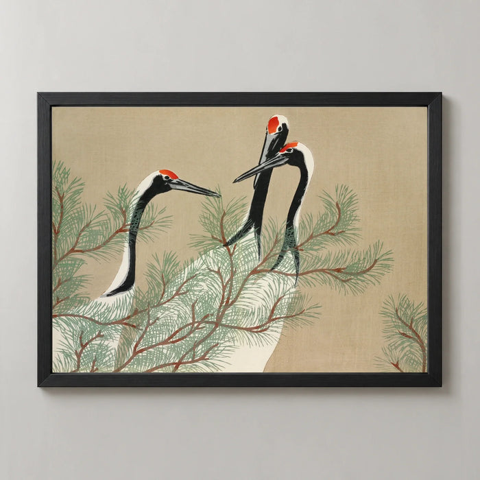 Cranes and Pine Art Print