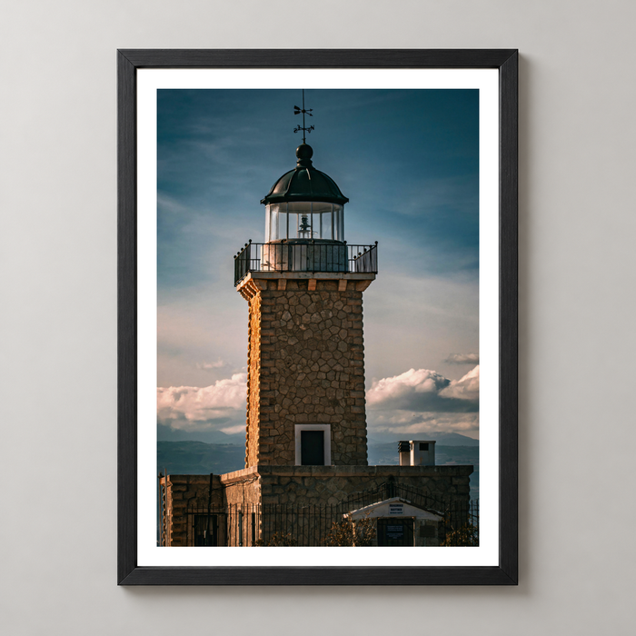 Majestic Lighthouse at Dusk - Captivating Coastal Art Print