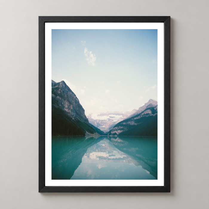 Majestic Mountain Lake Reflection - Serene Nature Photography Print