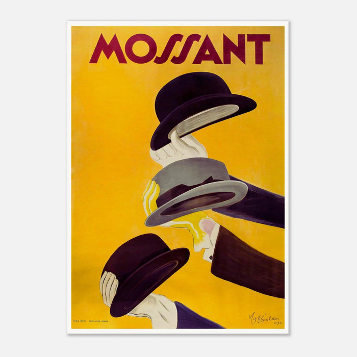 Mossant Hat Company Vintage Advertising Poster - Framed/Unframed