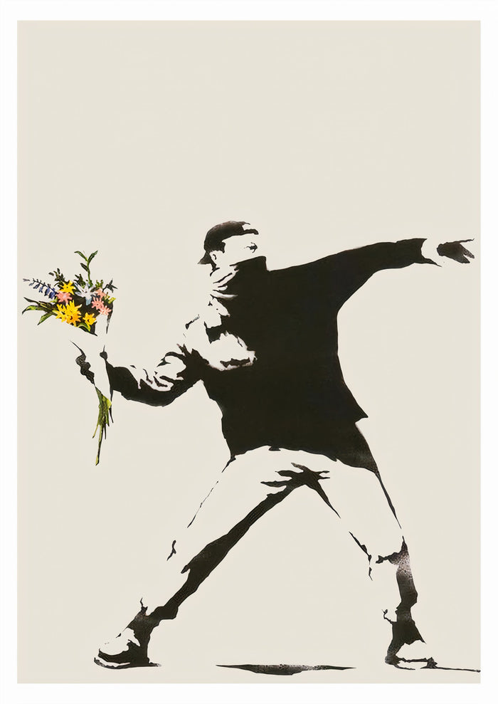 Banksy Love is in the Air (Flower Thrower), 2003