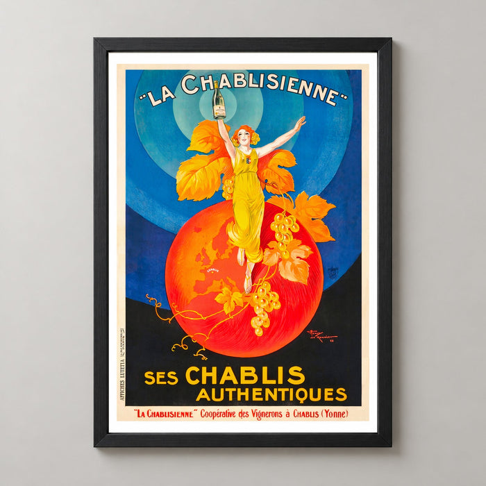 La Chablisienne Ses Chablis Authentiques - French Wine Vintage Poster