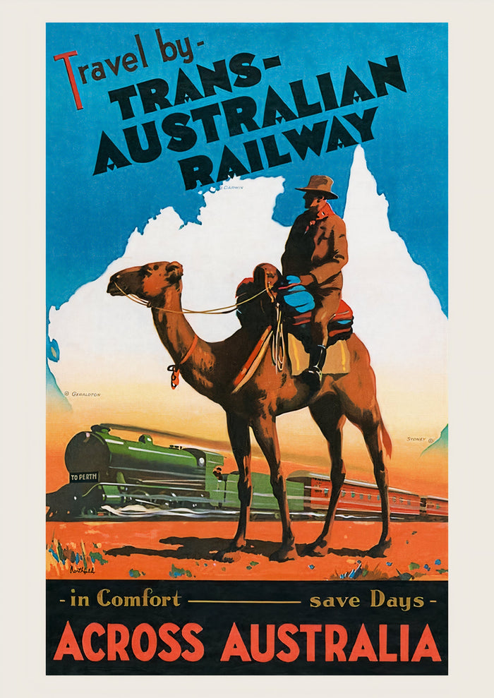 Trans Australian Railway | Outback Australia Vintage Poster