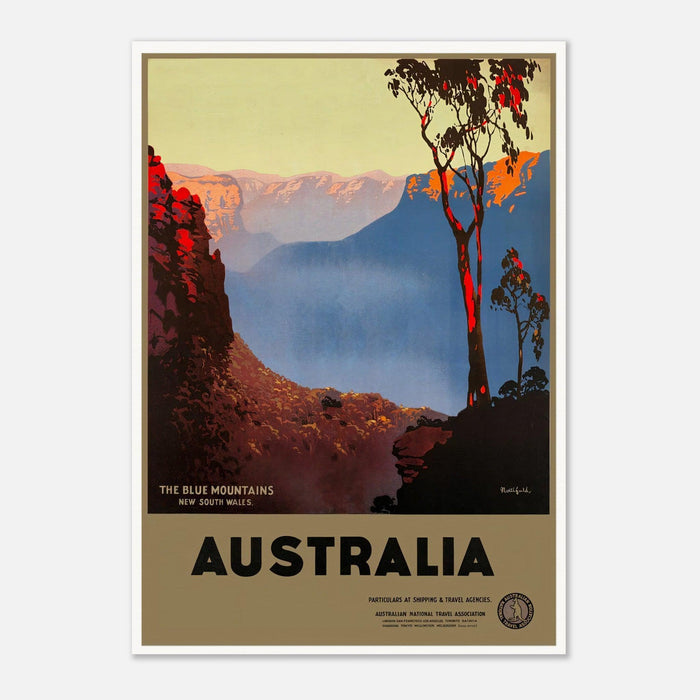 Blue Mountains NSW Vintages australisches Reiseplakat