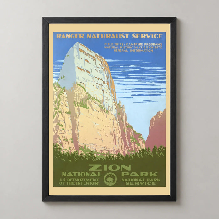 Zion National Park Vintage Travel Poster