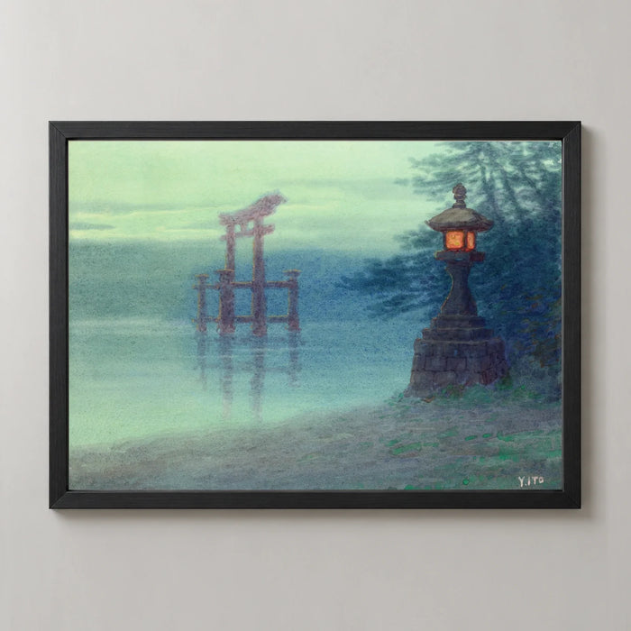 Torii and Stone Lantern Art Print