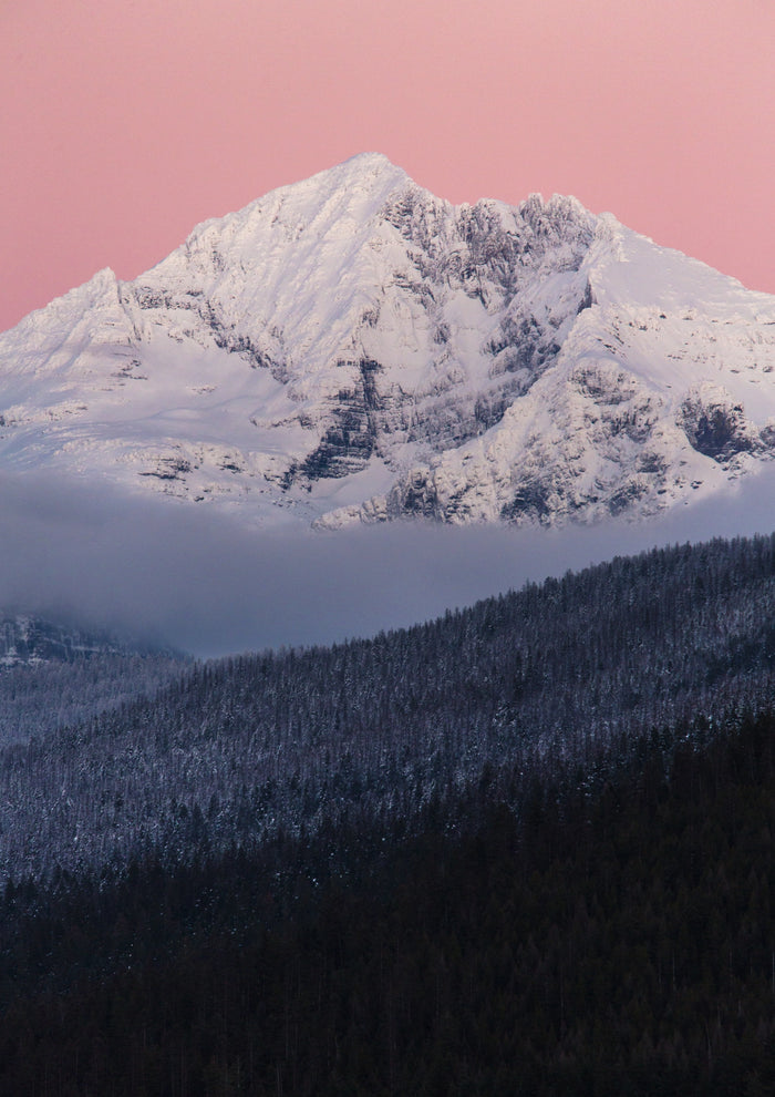 Gunsight Mountain at Dusk Photographic Print