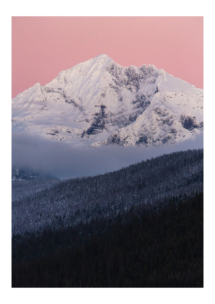 Gunsight Mountain at Dusk Photographic Print