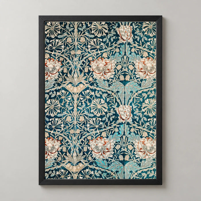 Honeysuckle Pattern Art Print by William Morris