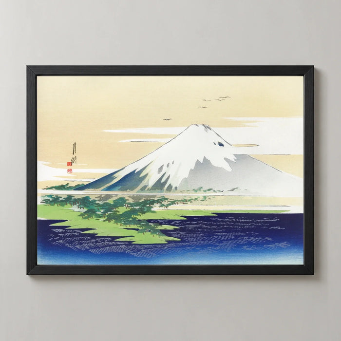 Mount Fuji in a Golden Sky Art Print