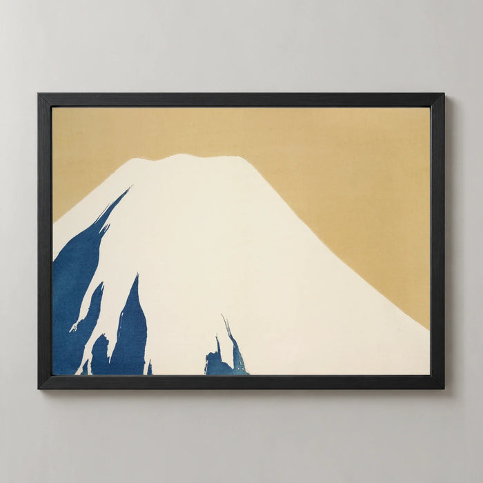 Mount Fuji in Blue and Cream Art Print
