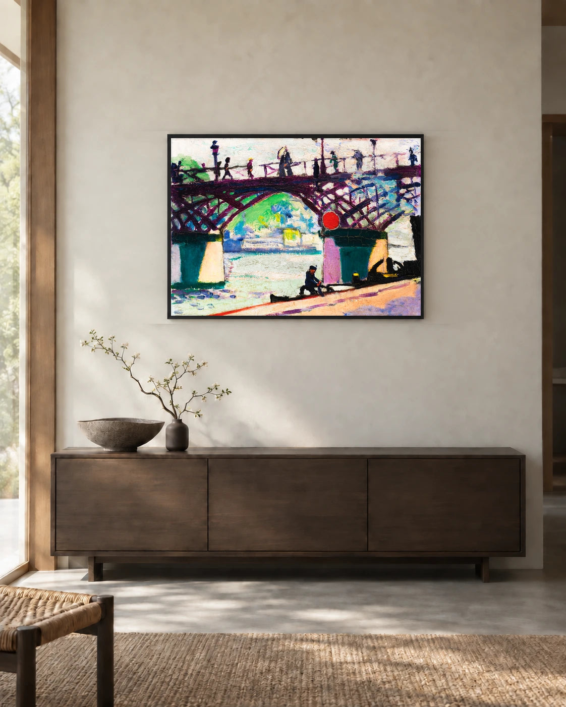 Pont des Arts Art Print in a styled interior
