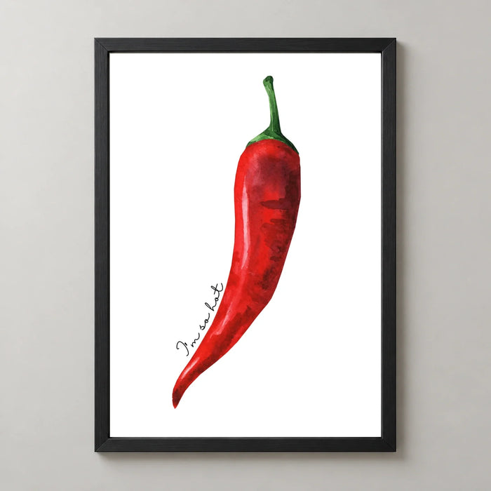 Single Red Chilli Art Print