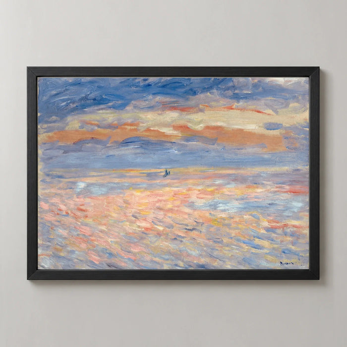 Sunset in Orange and Blue Art Print by Pierre-Auguste Renoir