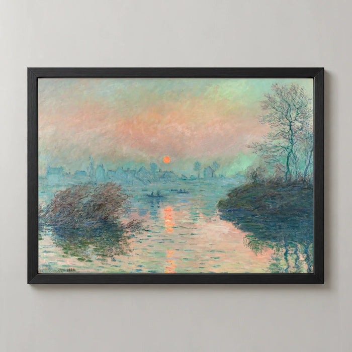 Sunset on the Seine at Lavacourt Art Print by Claude Monet