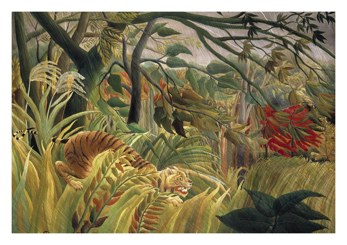 Tiger in a Tropical Storm Art Print by Henri Rousseau