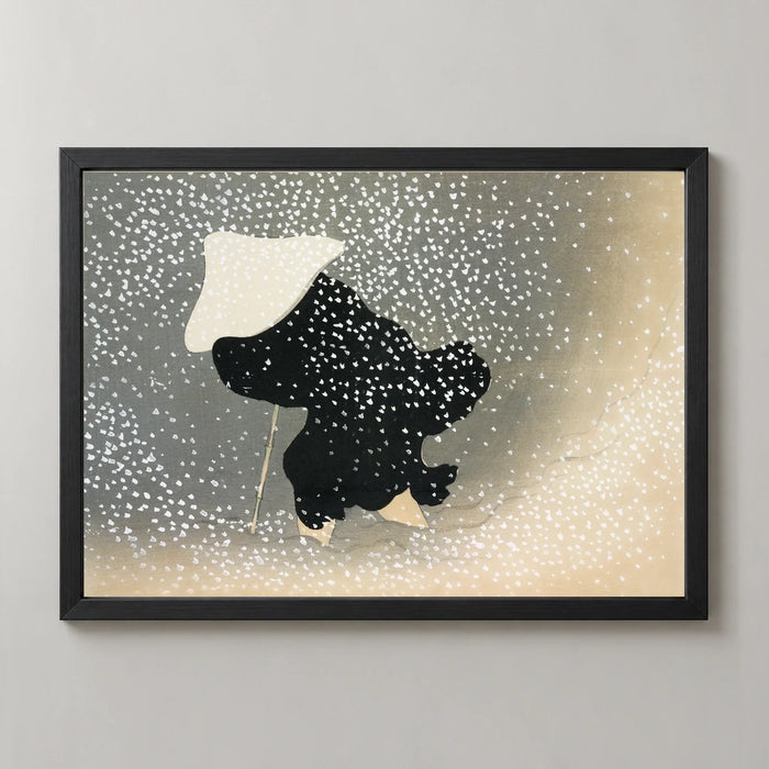 Traveller in Snow Art Print