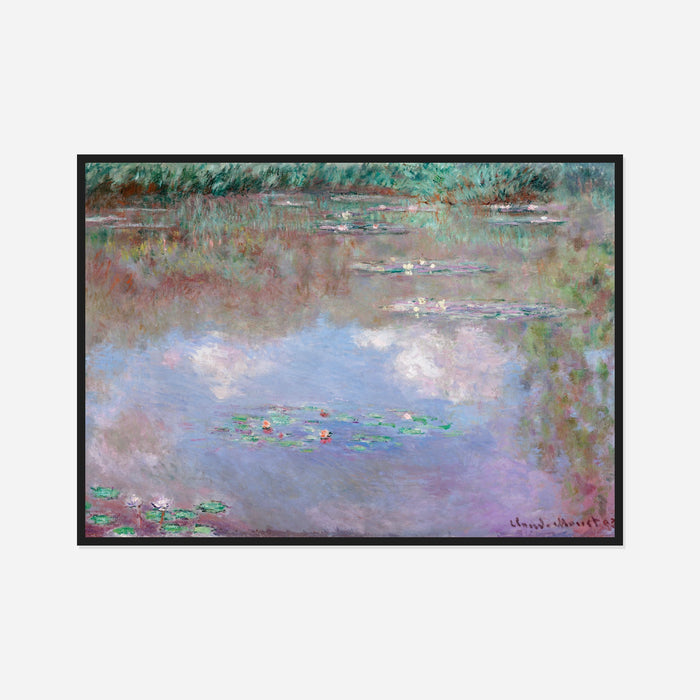 Water Lily Pond in Blue and Mauve Art Print by Claude Monet