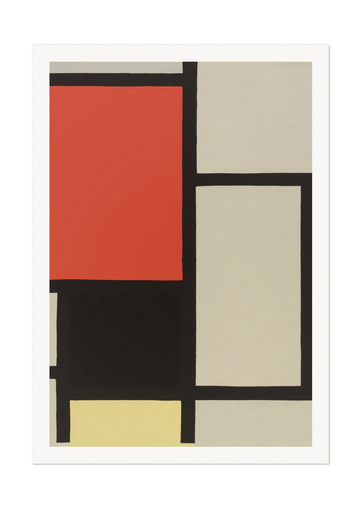 Piet Mondrian's Composition with Red, Blue, and Yellow - Abstract Art Print
