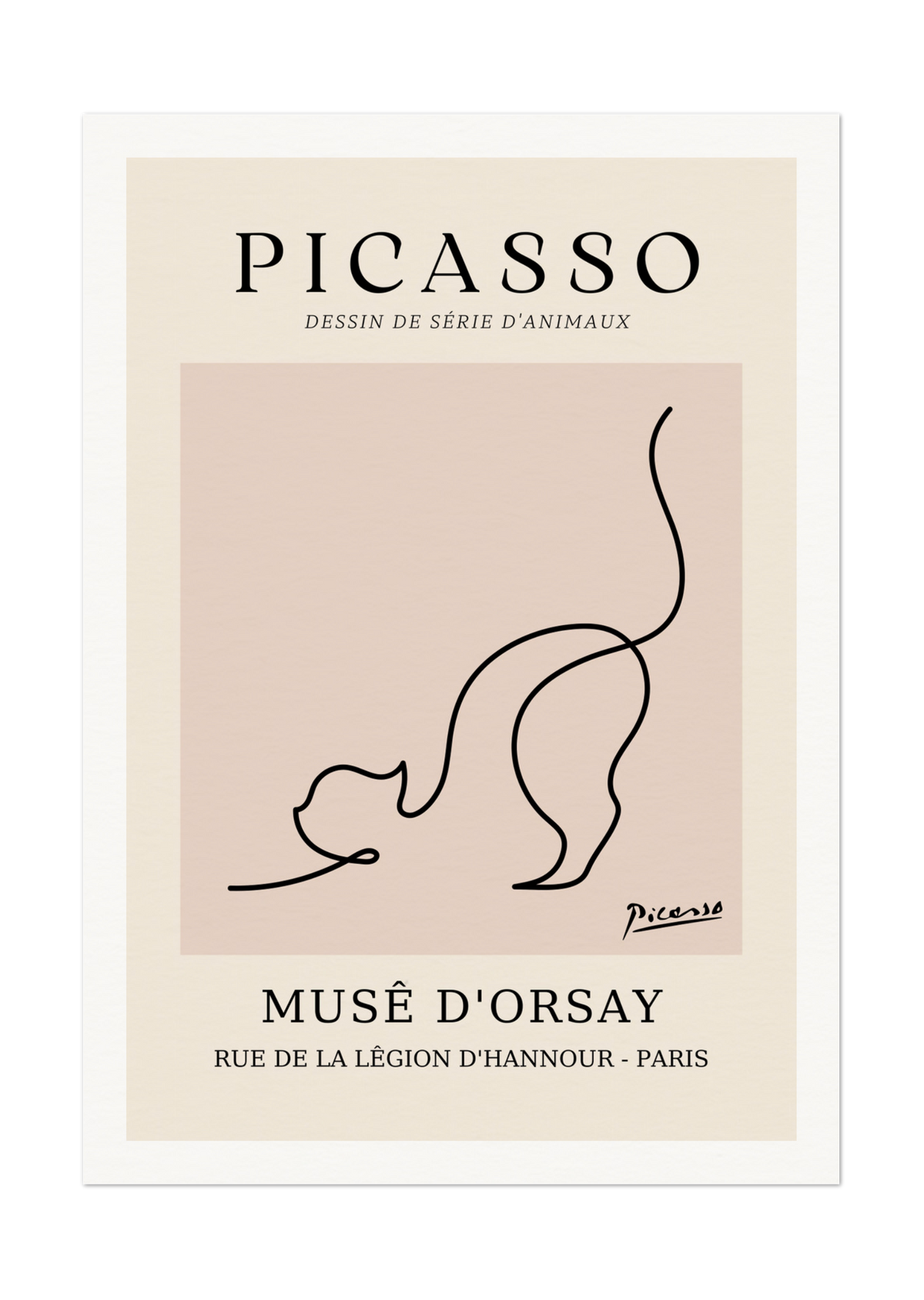 Picasso's Lively Cat Illustration Art Print - Museé d'Orsay