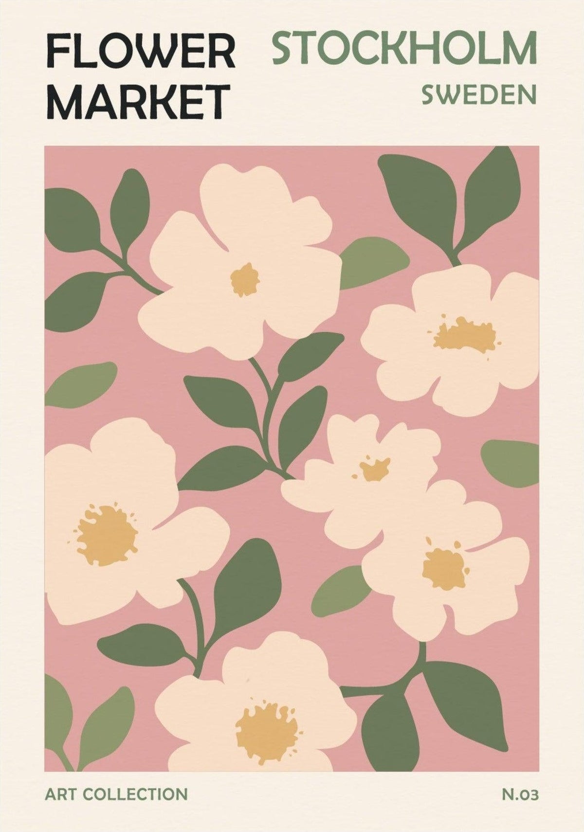 Flower Market Stockholm — poster only, complete unframed artwork