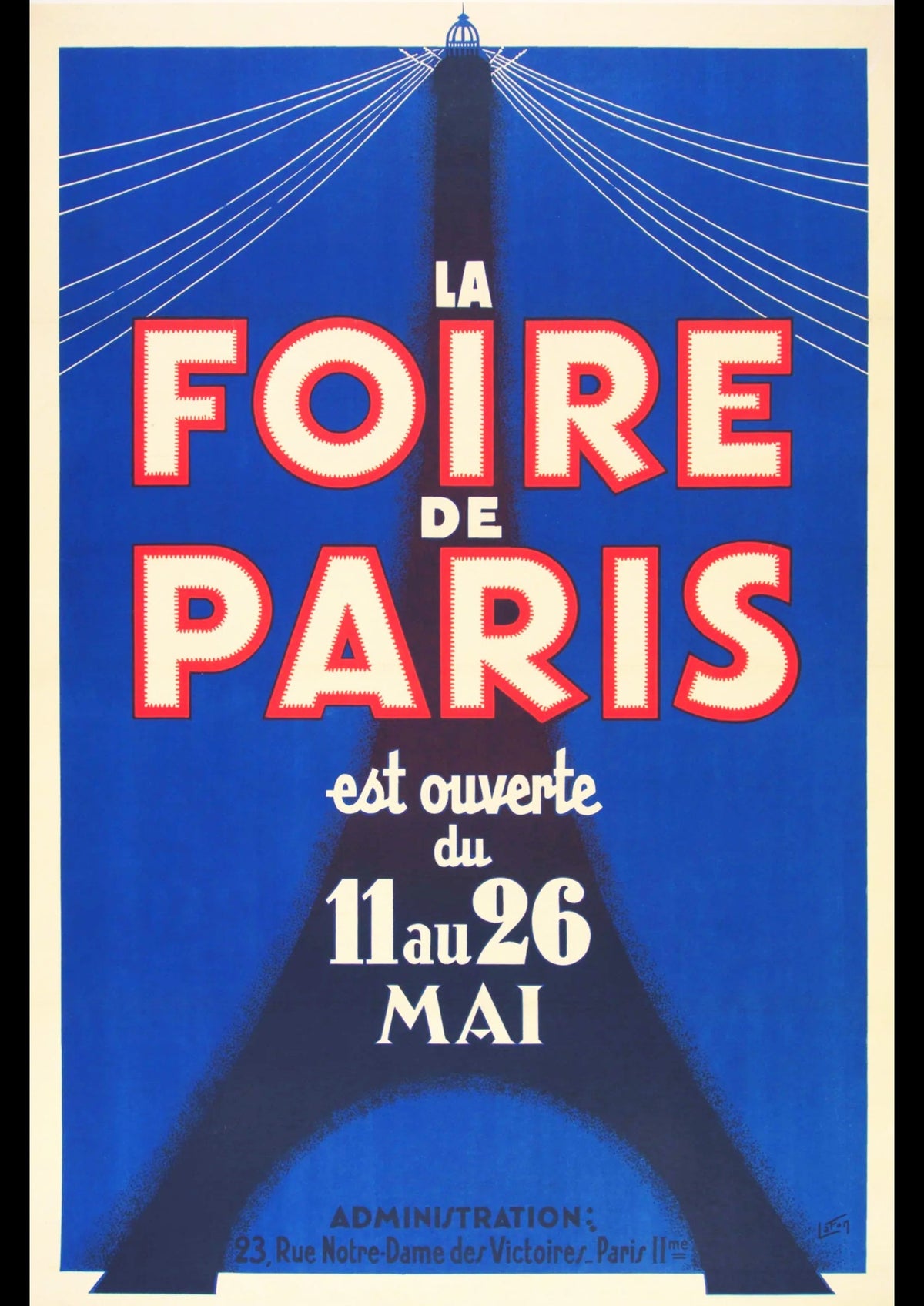 La Foire de Paris Vintage Poster - Classic French Event Advertisement — poster only, complete unframed artwork