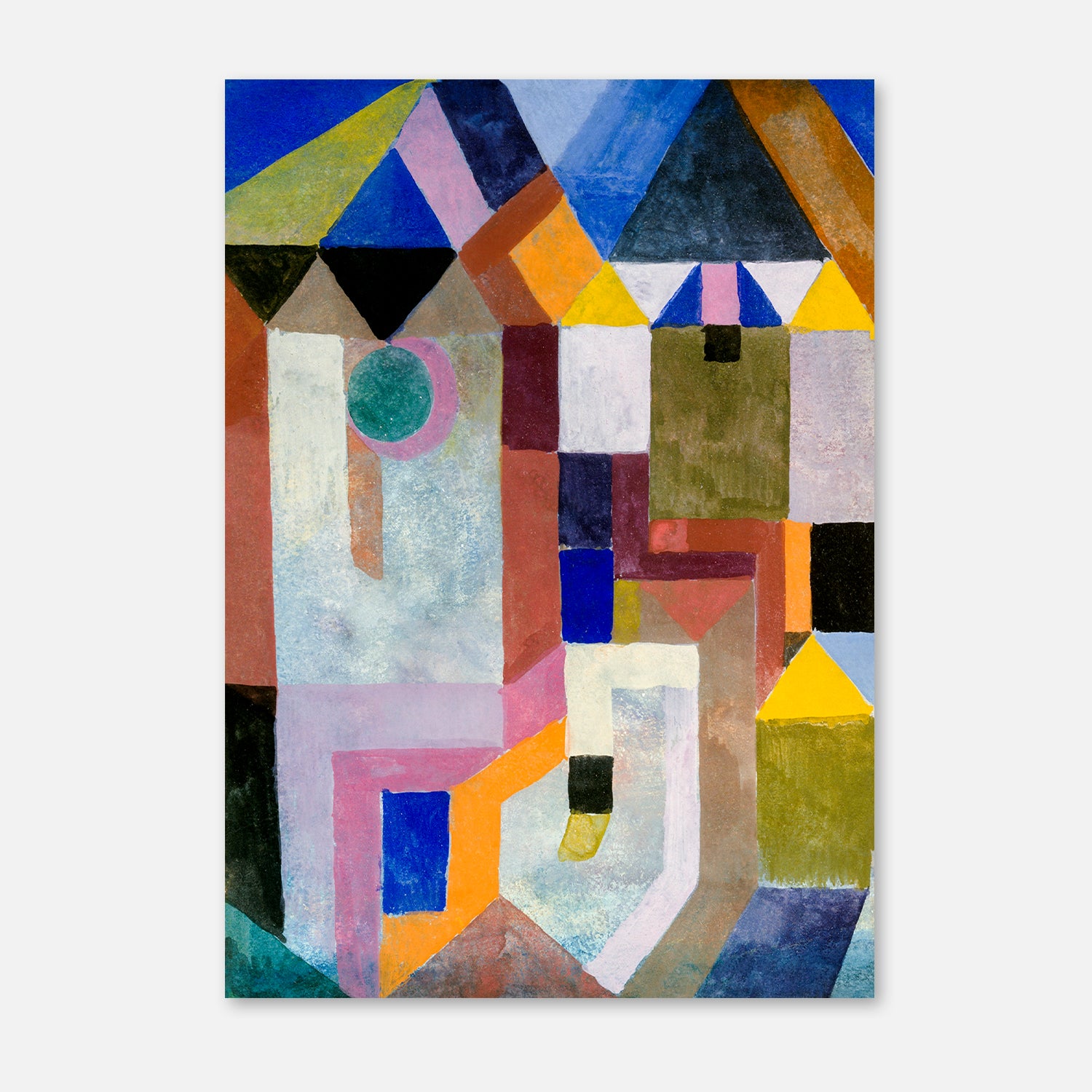 Paul Klee's Colorful Architecture - Abstract Modernist Art Print