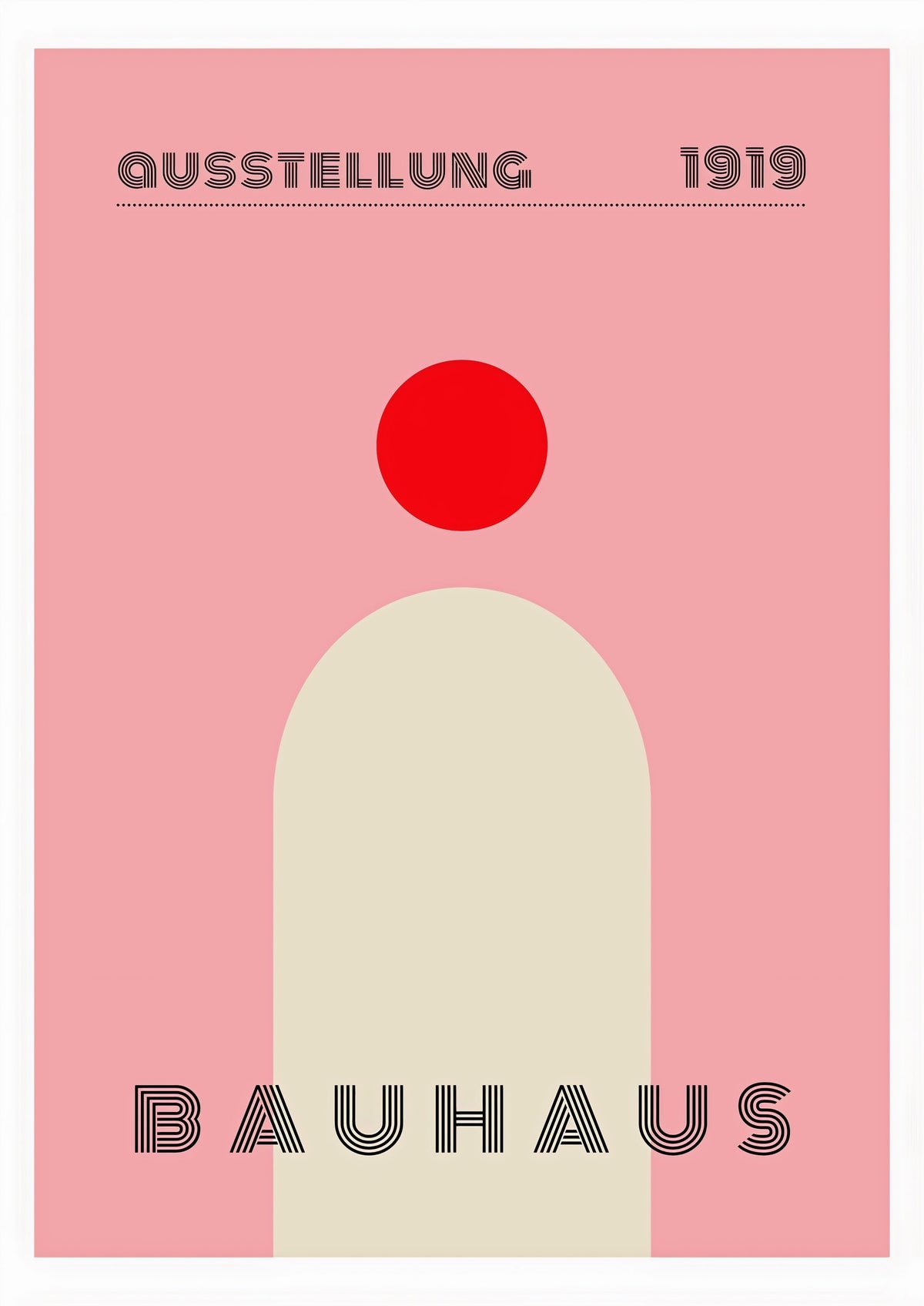 Bauhaus Ausstellung 1919 Art Print - Iconic Abstract Design — poster only, complete unframed artwork