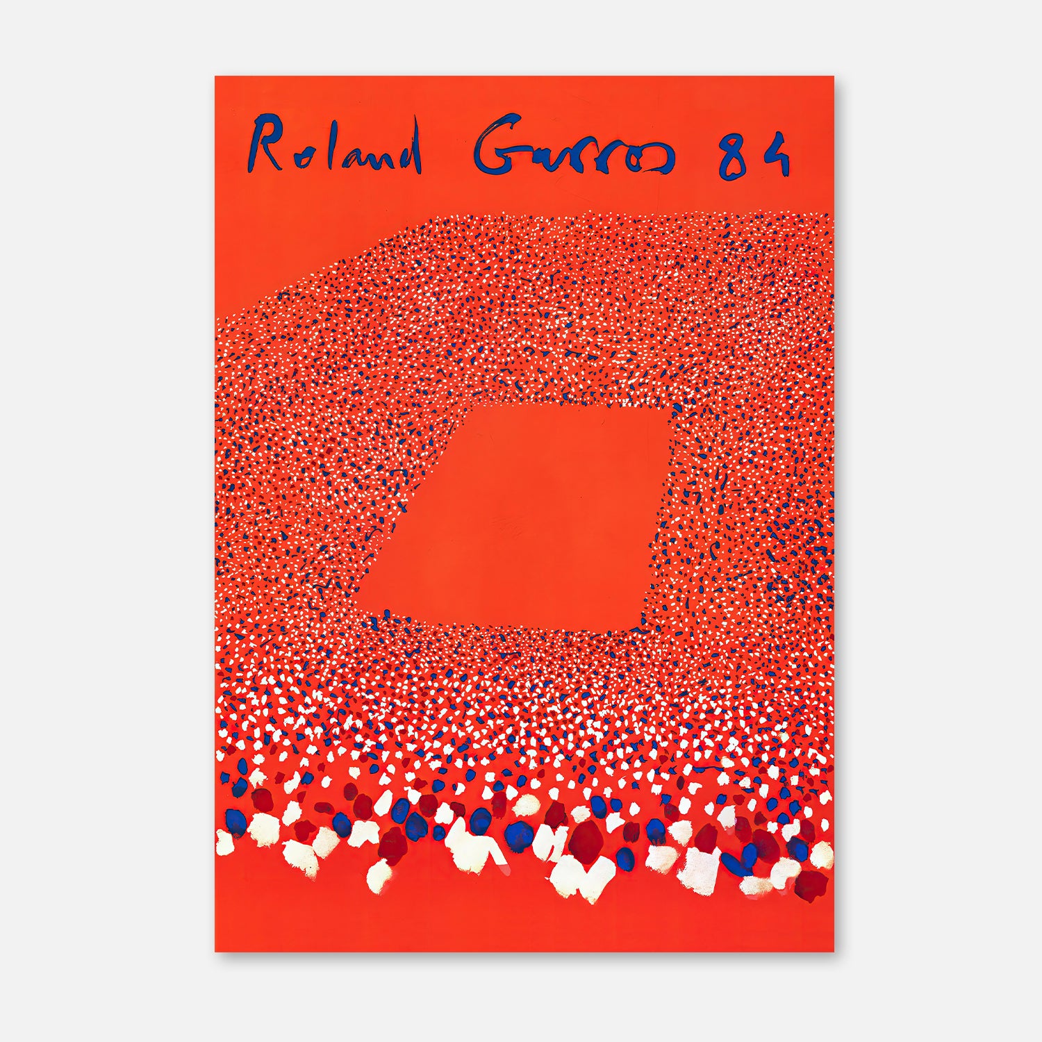 Roland Garros 84 - Vibrant Abstract Tennis Poster