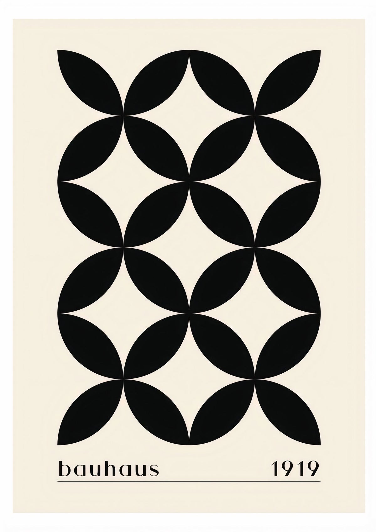 Bauhaus 1919 - Classic Geometric Art Print — poster only, complete unframed artwork
