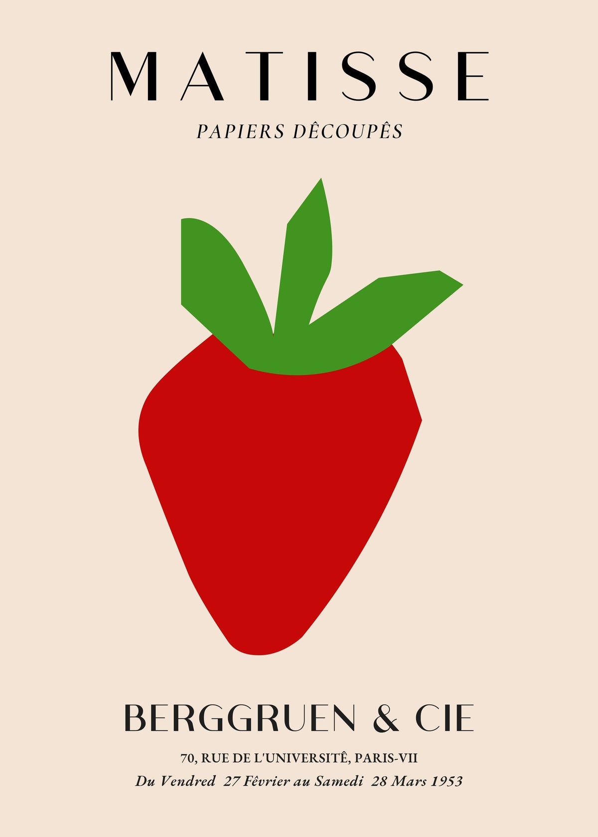 Matisse Papiers Découpés Art Print - Berggruen & Cie Exhibition — poster only, complete unframed artwork