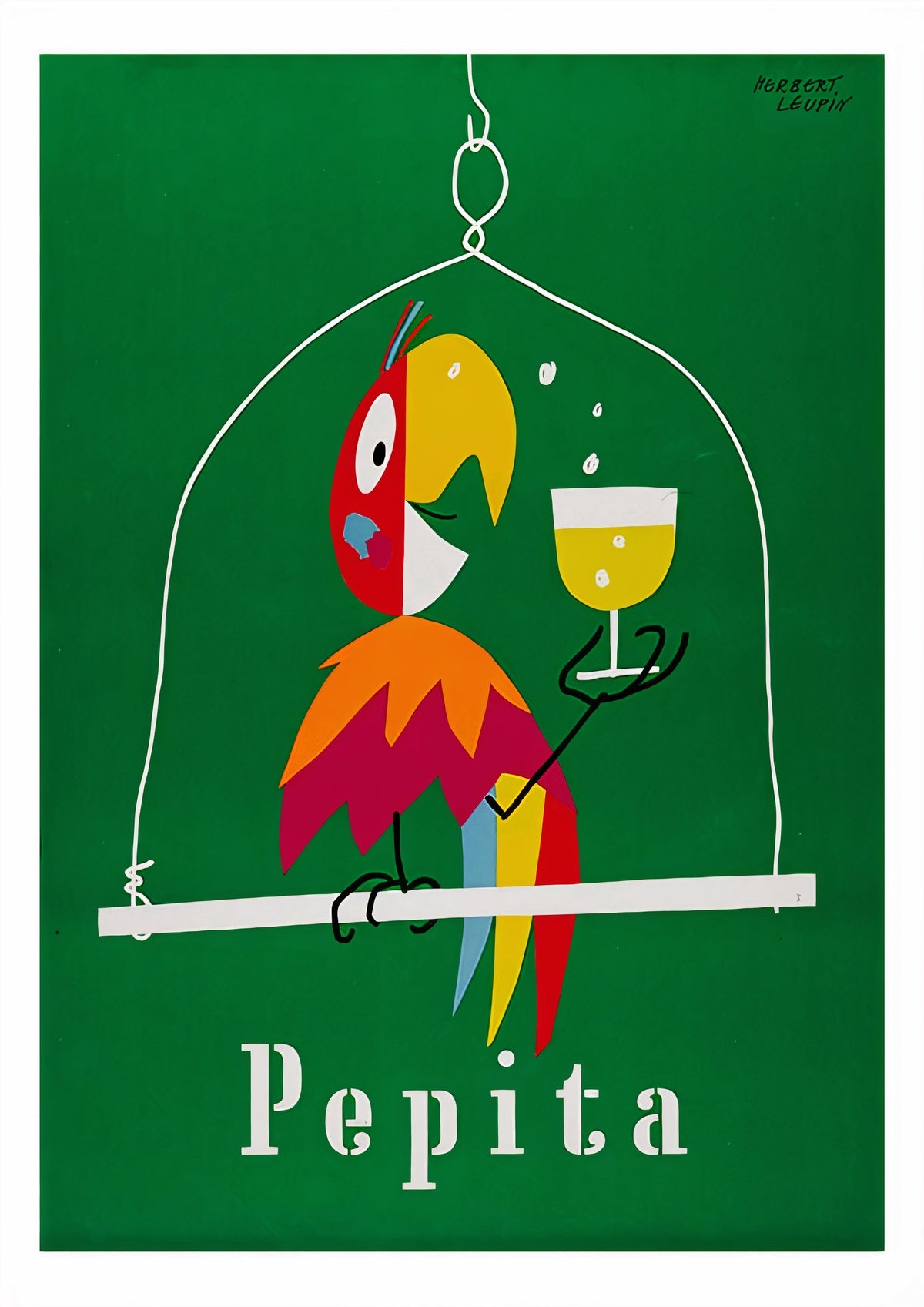 Herbert Leupin's Pepita - Vibrant Vintage Poster Art Print — poster only, complete unframed artwork