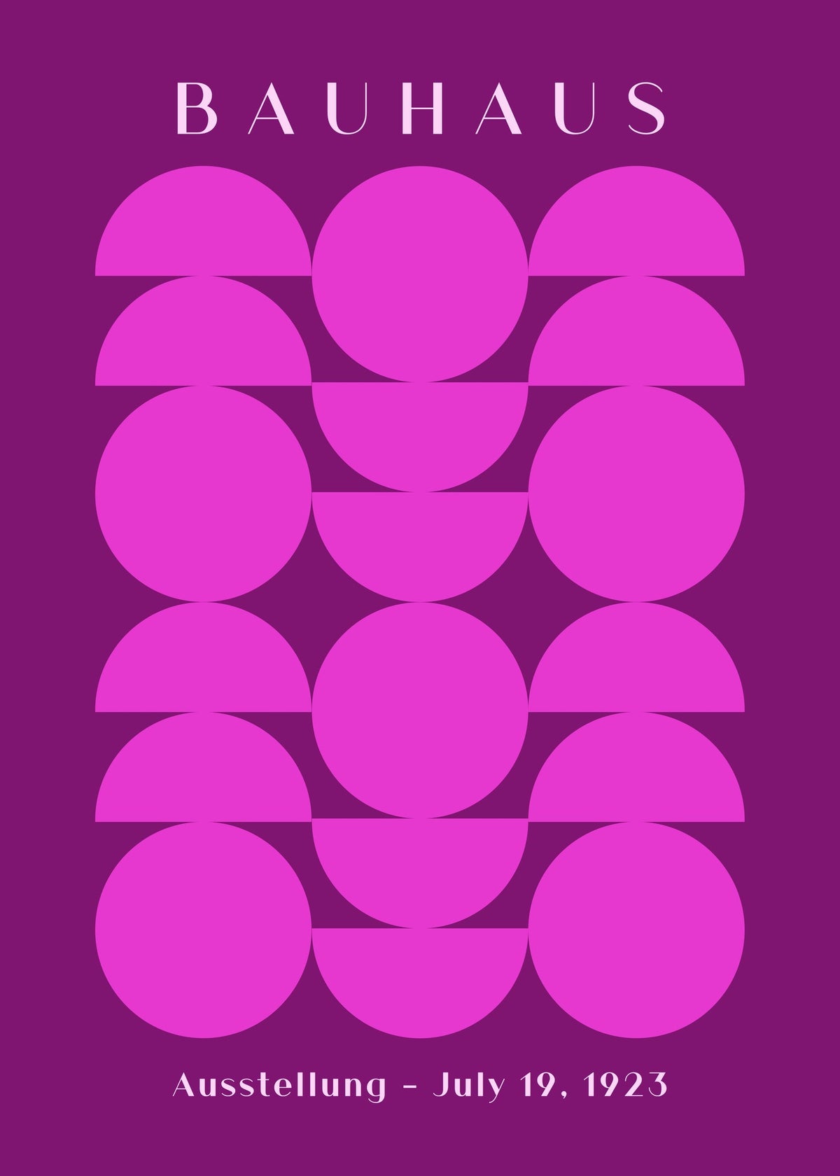 Bauhaus Art Print - Geometric Abstract Poster — poster only, complete unframed artwork