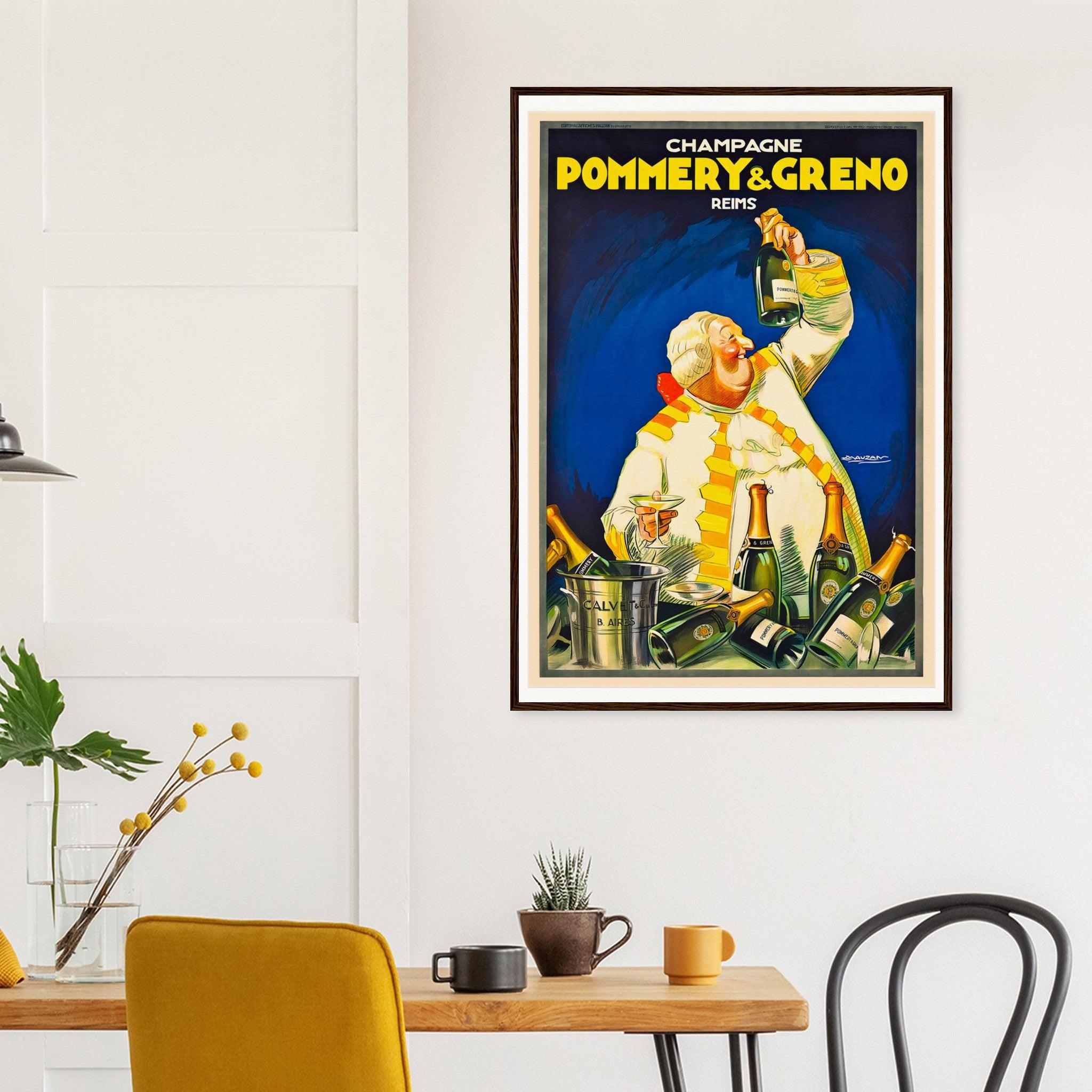 Champagne Pommery and Greno Reims Vintage Champagne Advertising Poster