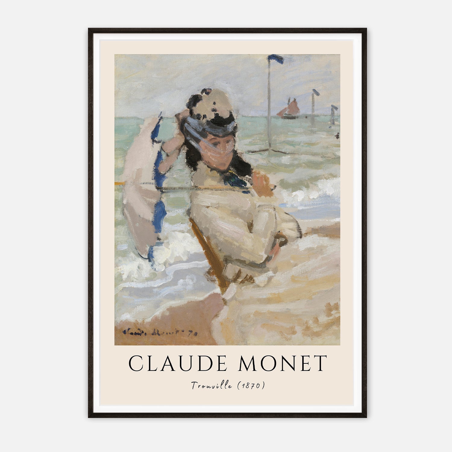 Claude Monet's Trouville - Classic Impressionist Beach Scene Art Print