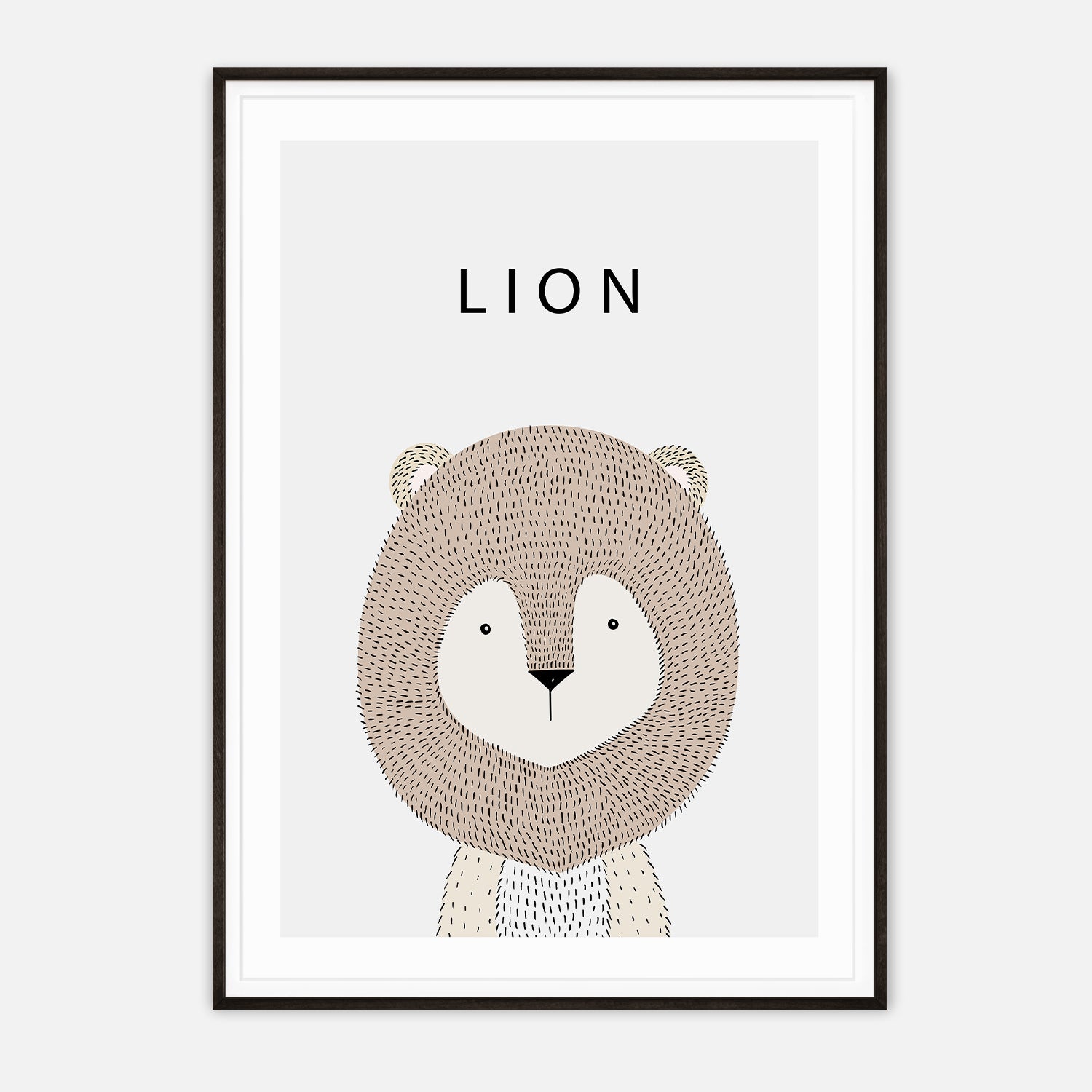 Minimalist Lion Kids Room Art Print