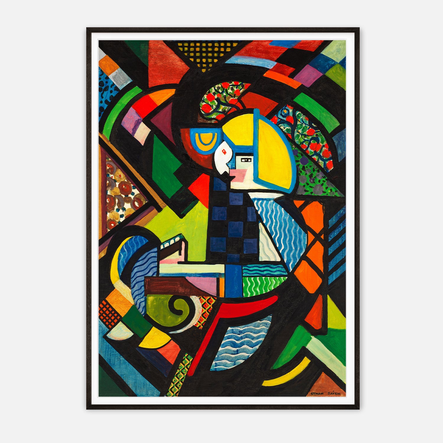 Colorful Abstract Geometric Artwork by Eytan Saban – Vibrant Art Print