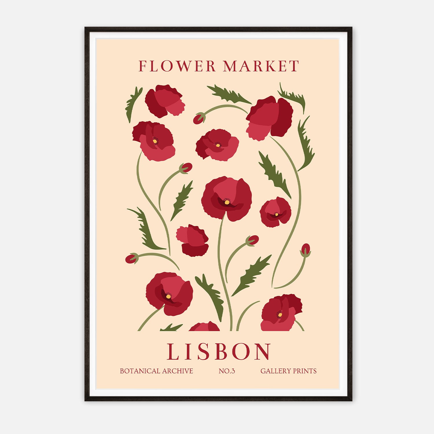 Lisbon Flower Market - Botanical Archive Vintage Art Print No.3