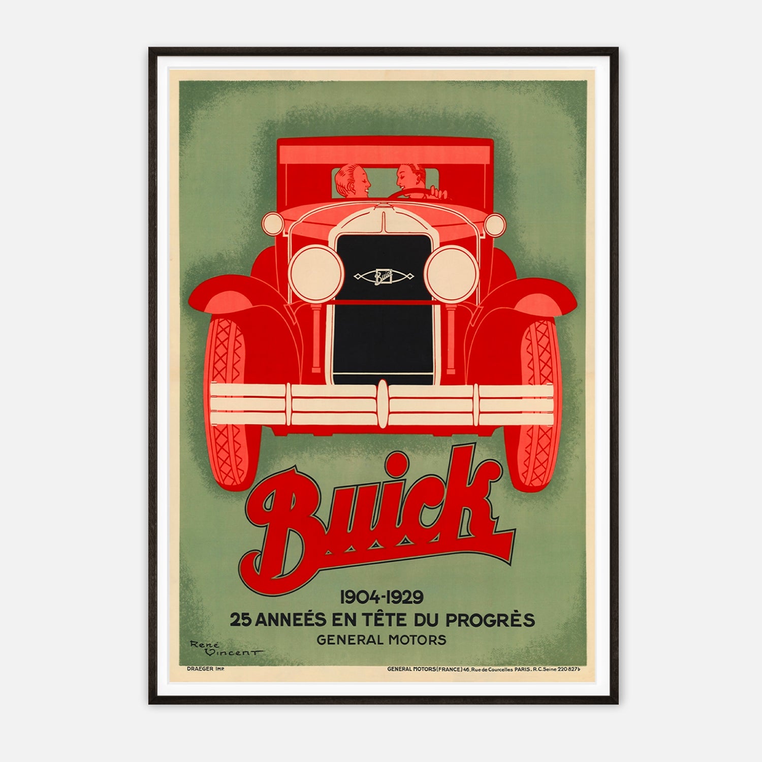 René Vincent Buick Vintage Poster - Classic Automotive Advertising Art