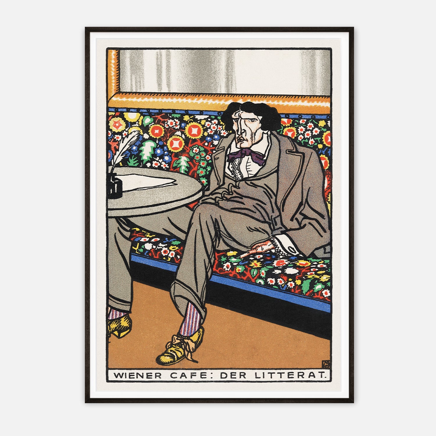 Wiener Cafe Der Literat - Art Nouveau Poster by Carl Otto Czeschka