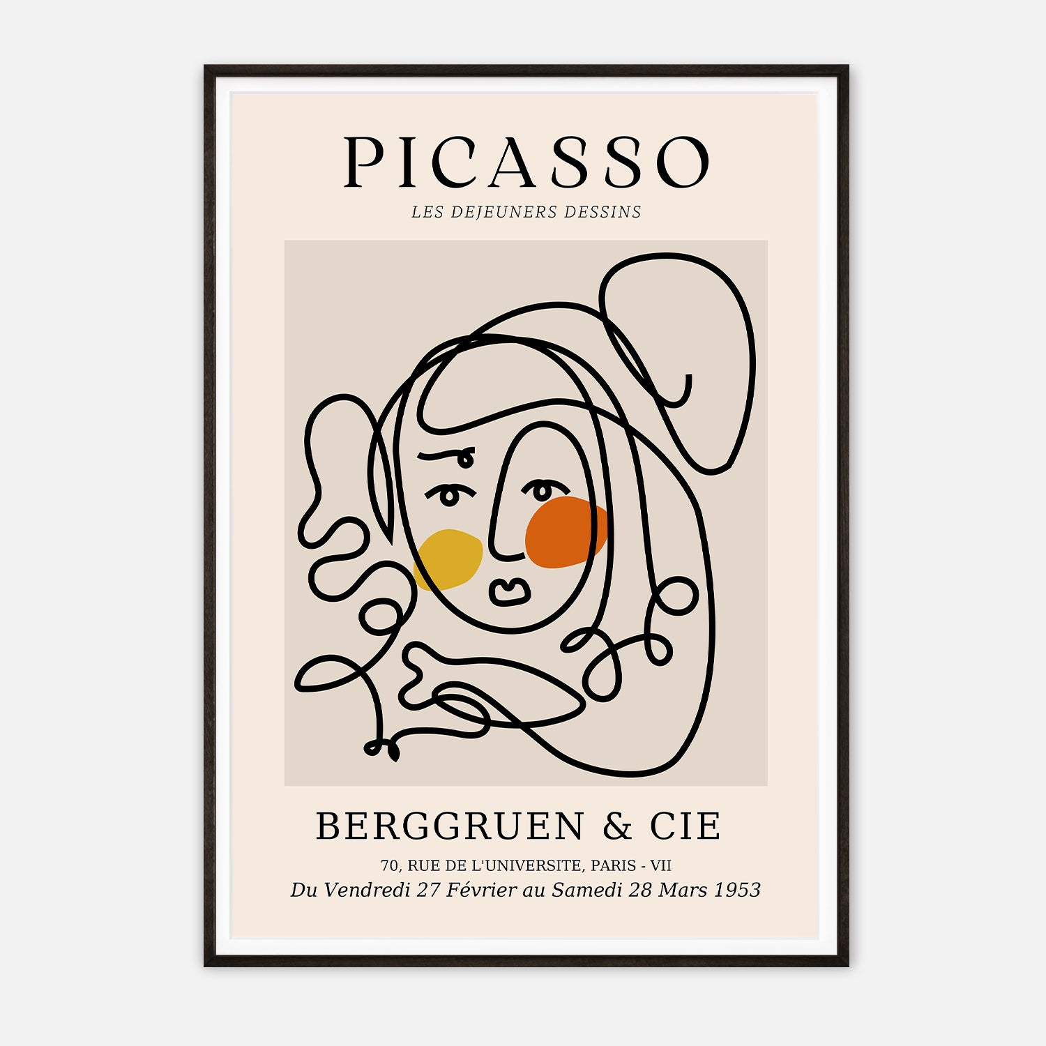 Picasso's Les Dejeuners Dessins - Iconic Berggruen Exhibition Art Print