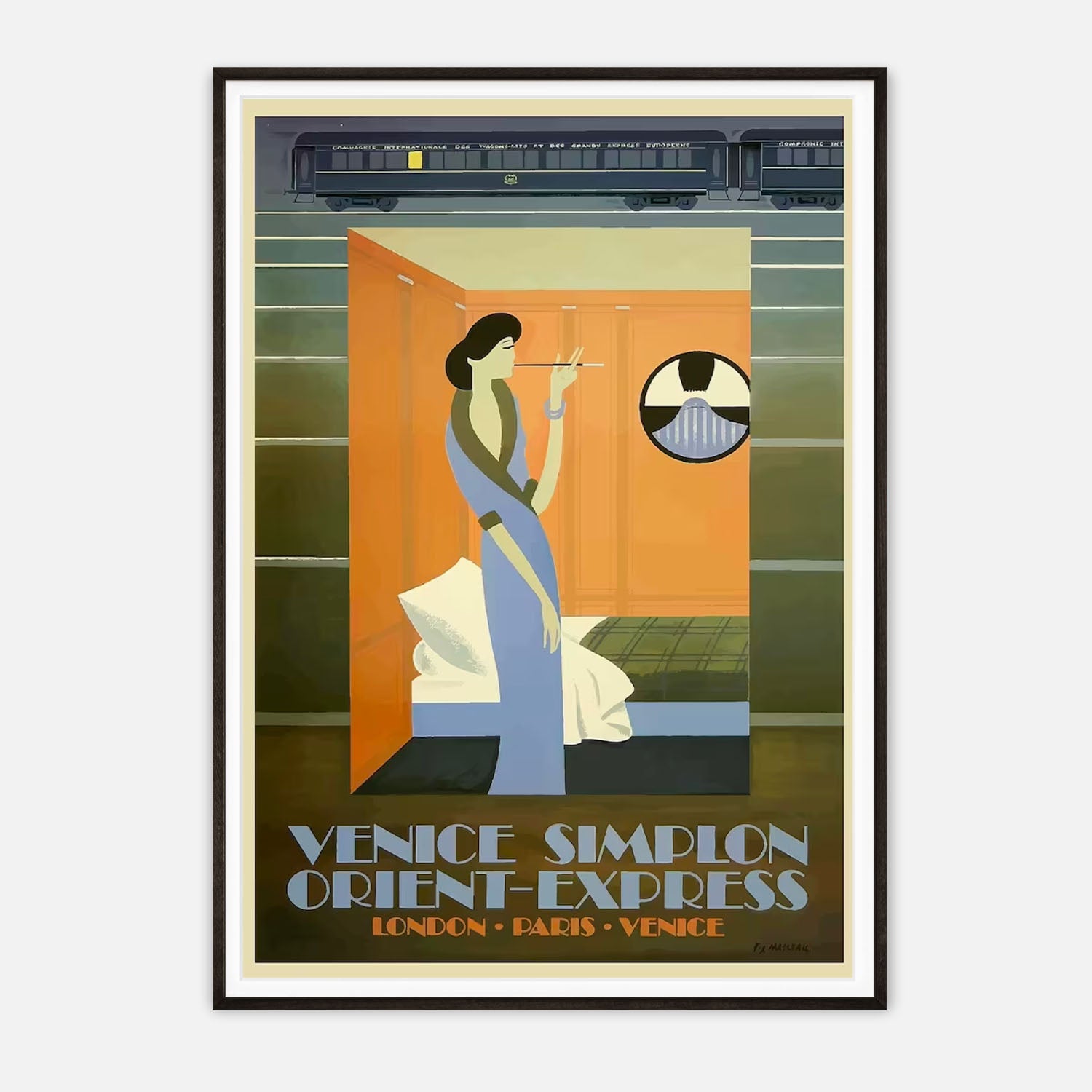 Vintage Venice Simplon Orient-Express Art Print - Timeless Travel Poster