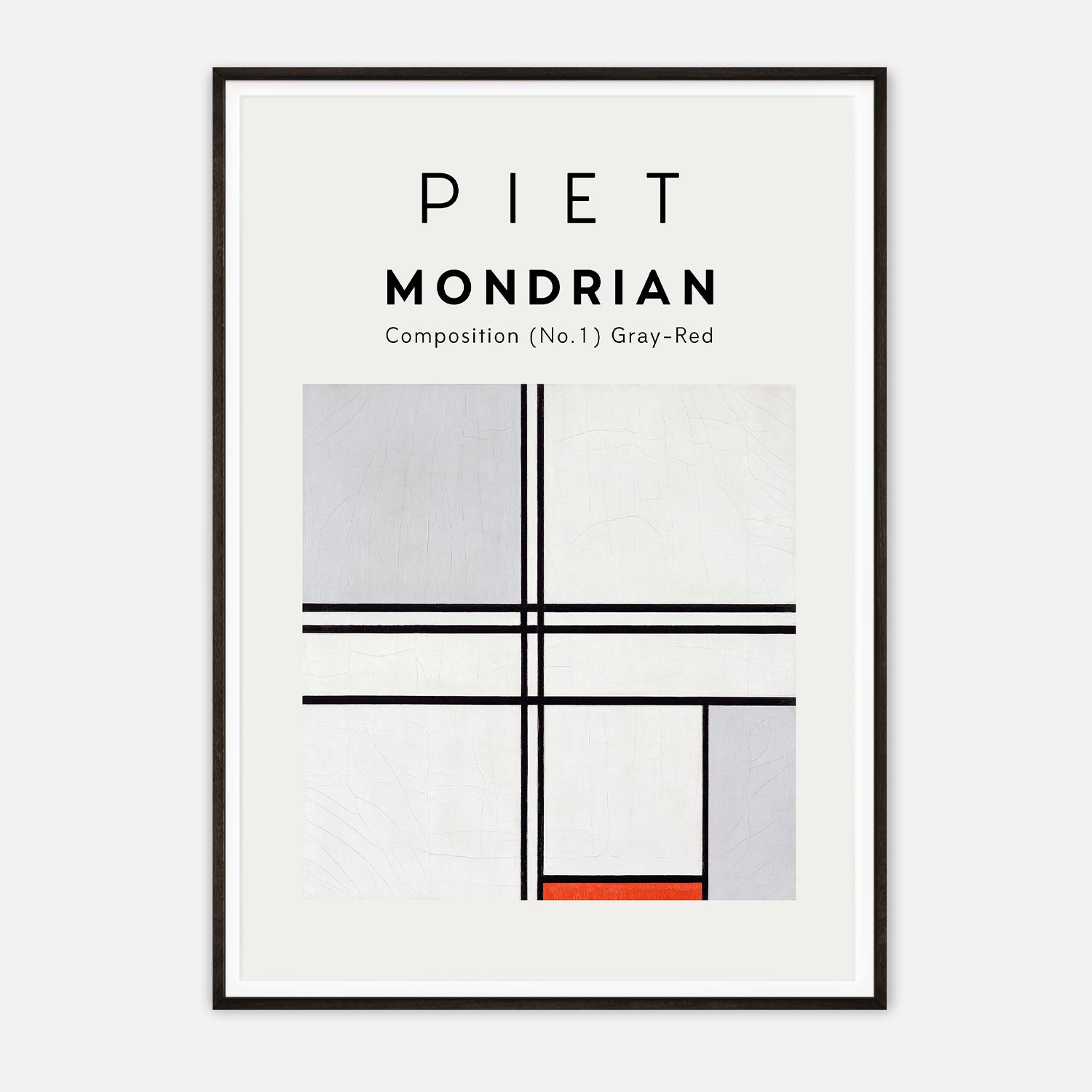 Piet Mondrian - Composition No. 1 Gray-Red Art Print