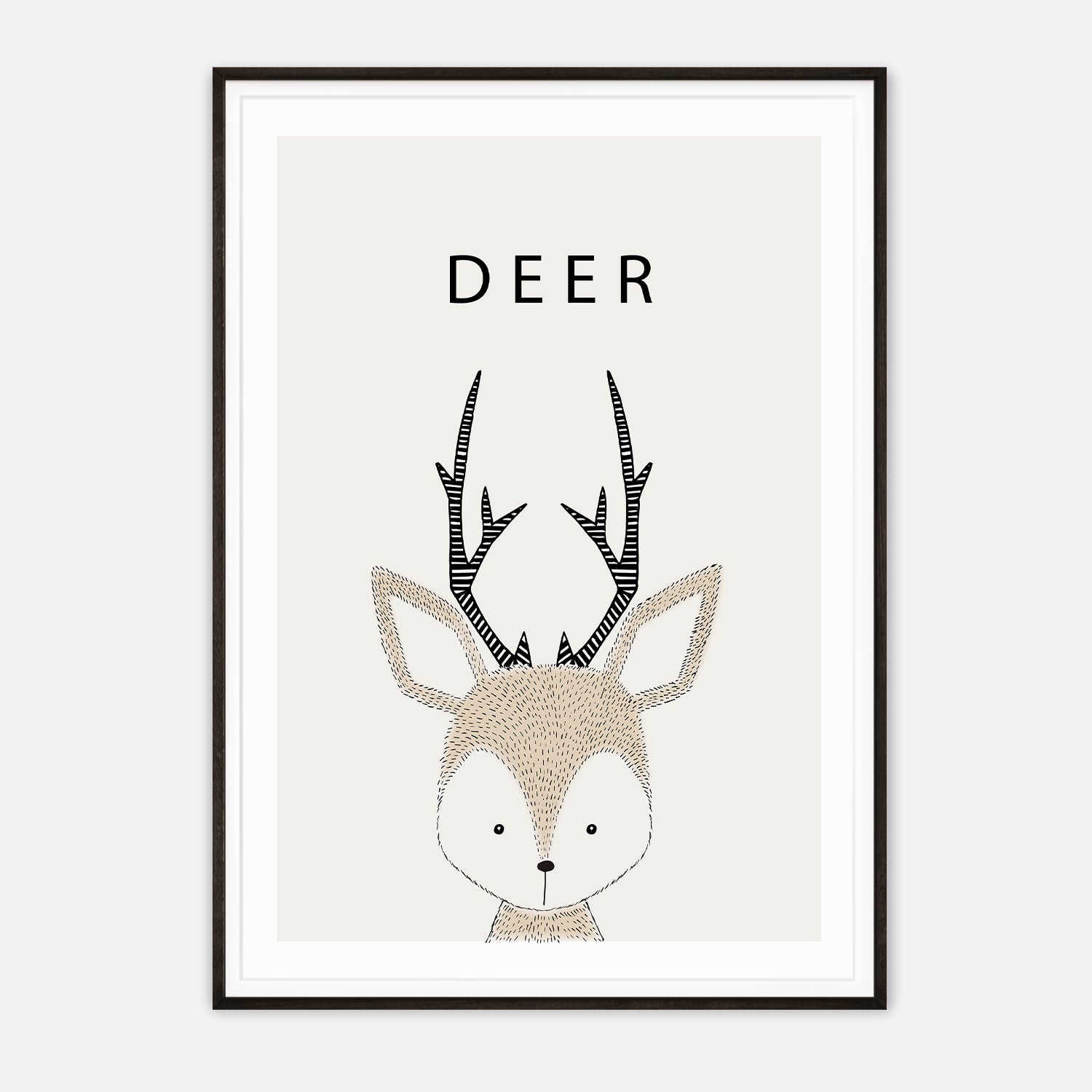 Charming Deer Illustration - Minimalist Animal Art Print