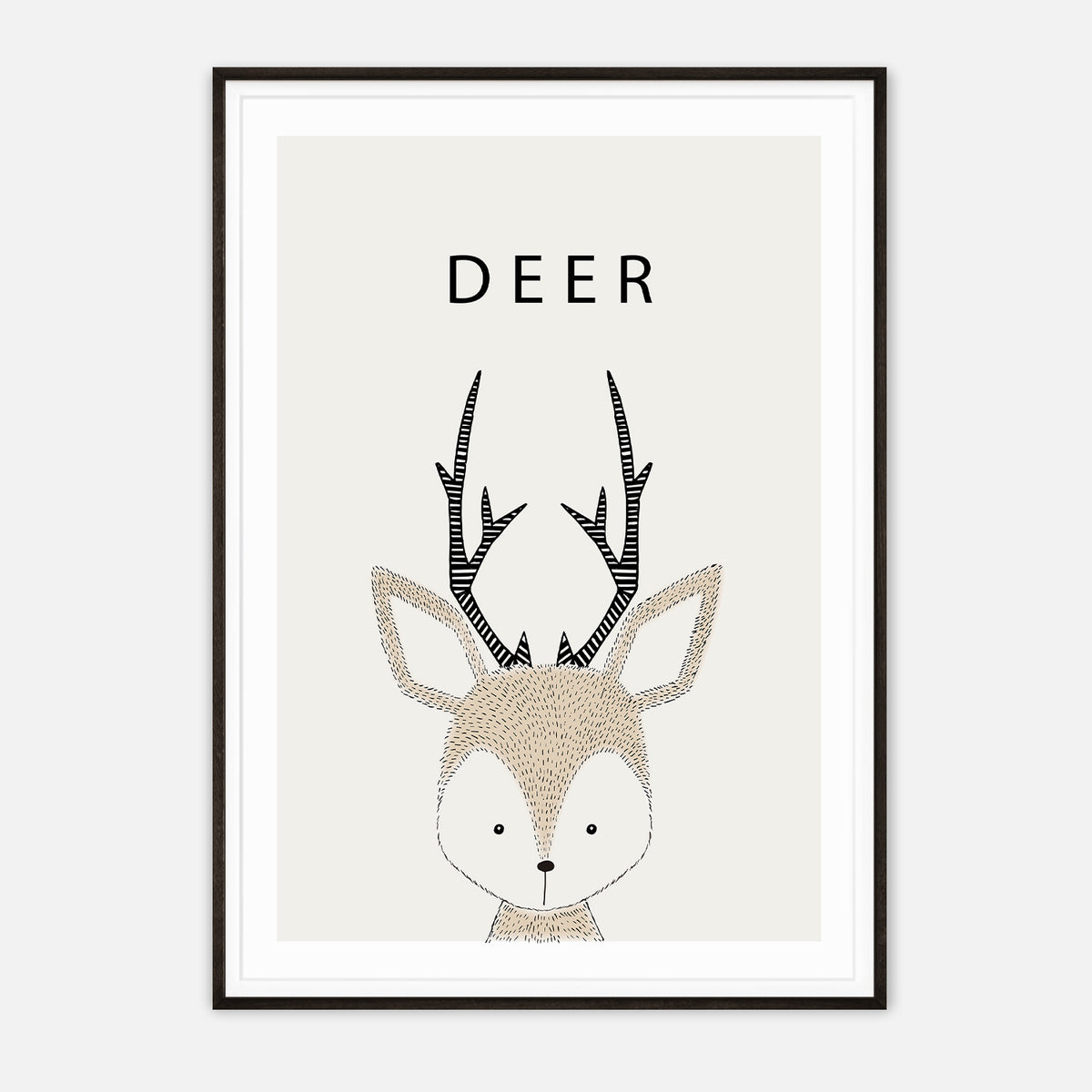 Charming Deer Illustration - Minimalist Animal Art Print