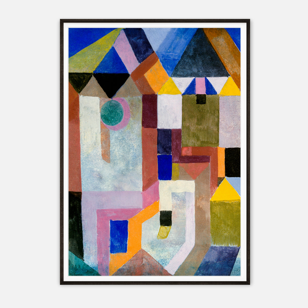 Paul Klee's Colorful Architecture - Abstract Modernist Art Print
