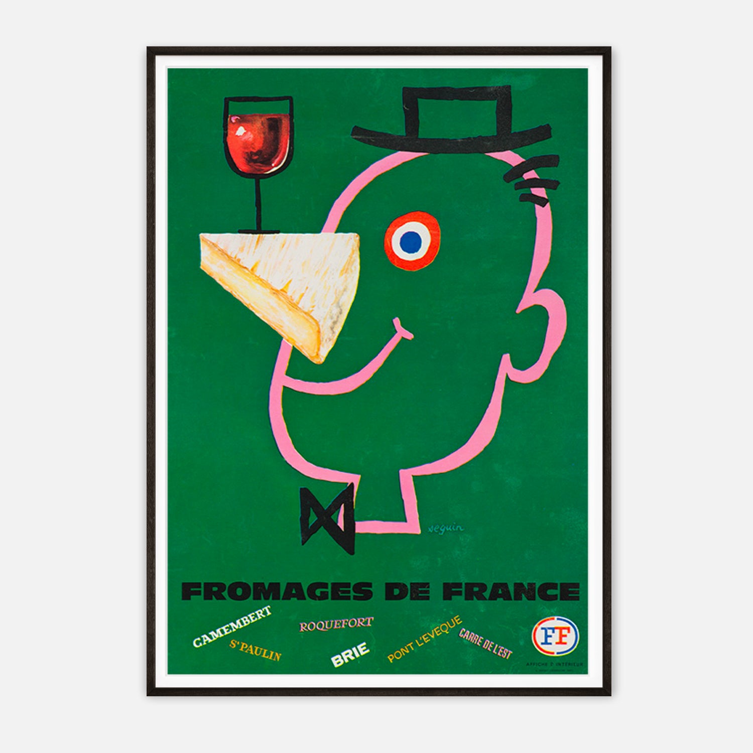 Fromages de France - Vintage French Cheese Poster by Seguin