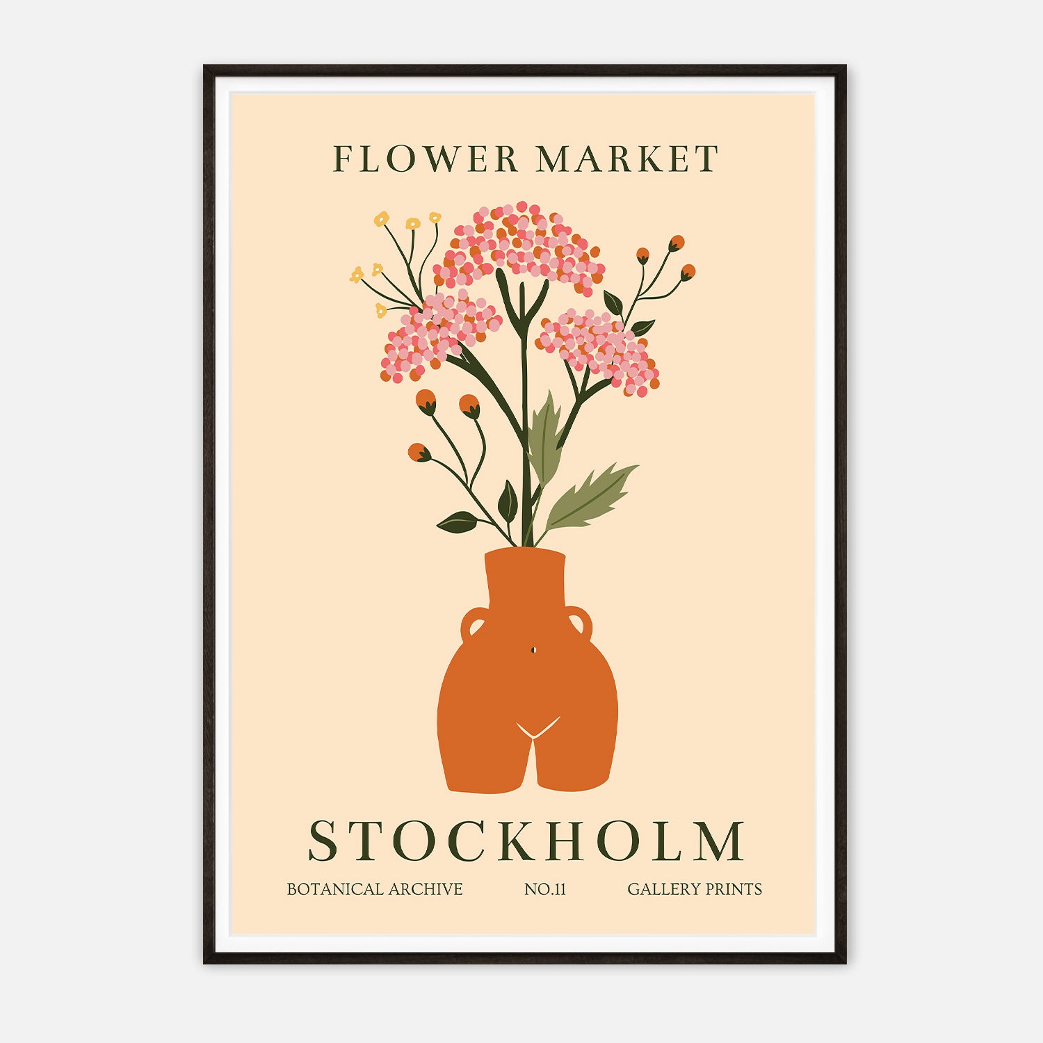 Stockholm Flower Market Botanical Art Print - Scandinavian Design