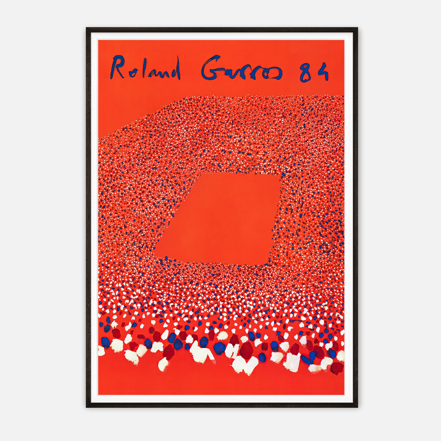 Roland Garros 84 - Vibrant Abstract Tennis Poster